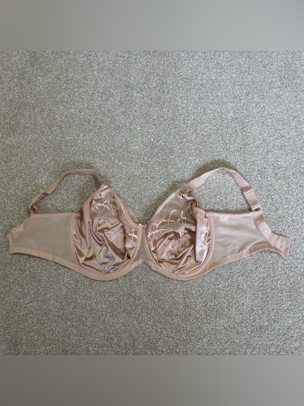 Elomi Nude Embroidered Sheer Underwire Bra